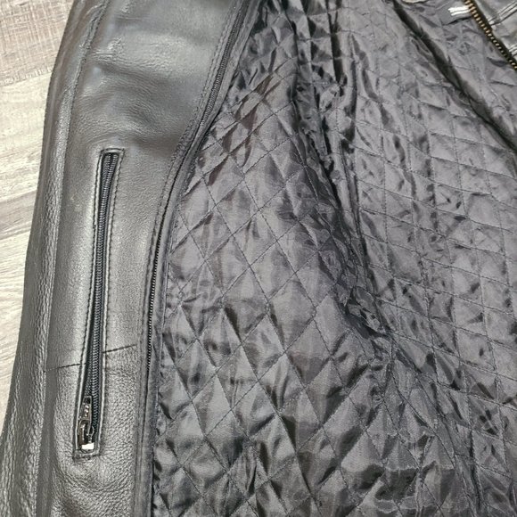 Maverick Men's Motorcycle Leather Jacket - Large - Picture 4 of 15
